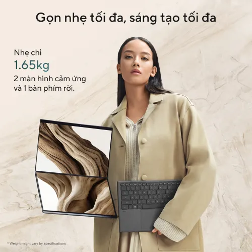 Laptop Asus ZenBook Duo UX8407AA-SN439WS (Intel Core Ultra X7 Processor 358H | 32GB | 512GB | Intel Arc | 14 inch 3K OLED | Cảm ứng | Win 11 | Office | Xám)